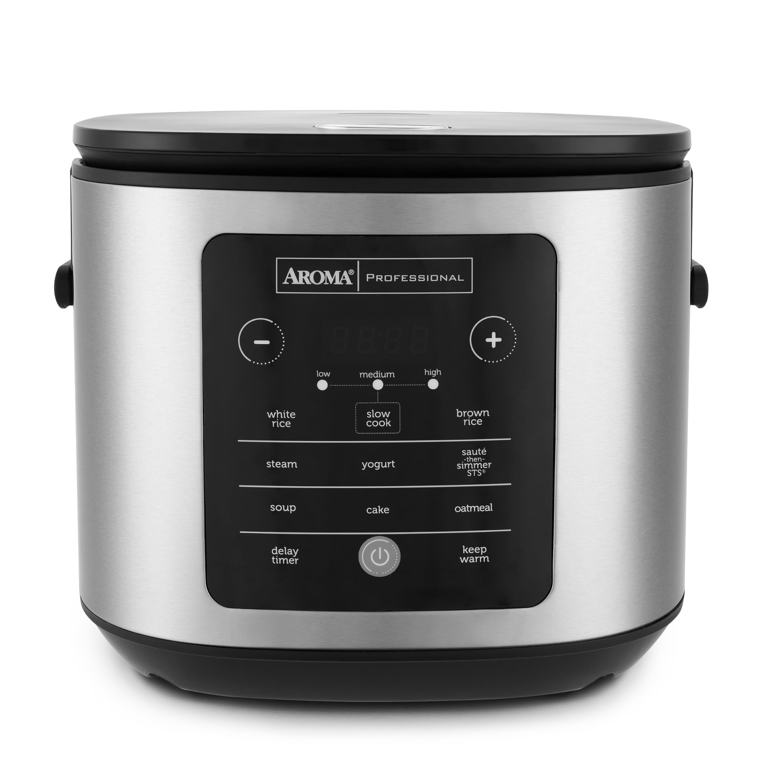 AROMA Digital Rice Cooker, 4-Cup (Uncooked) / 8-Cup (Cooked), Steamer, Grain Cooker, Multicooker, 2 Qt, Stainless Steel Exterior, ARC-914SBD